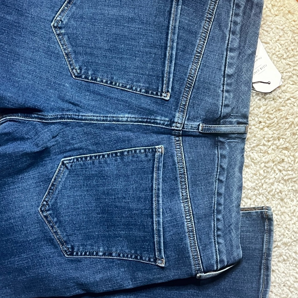 WOMENS EXPRESS MID RISE ULTRA HYPER STRETCH SZ 12/14/16 JEANS LG/SHORT NWT - Picture 7 of 14